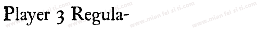 Player 3 Regula字体转换